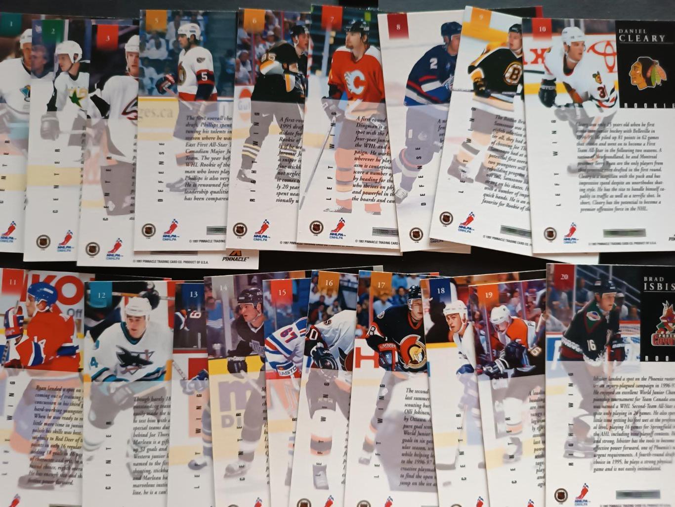 ХОККЕЙ НАБОР КАРТОЧЕК НХЛ ПИННЕКЛ 1997-98 NHL PINNACLE CARD FULL SET #1-200 1