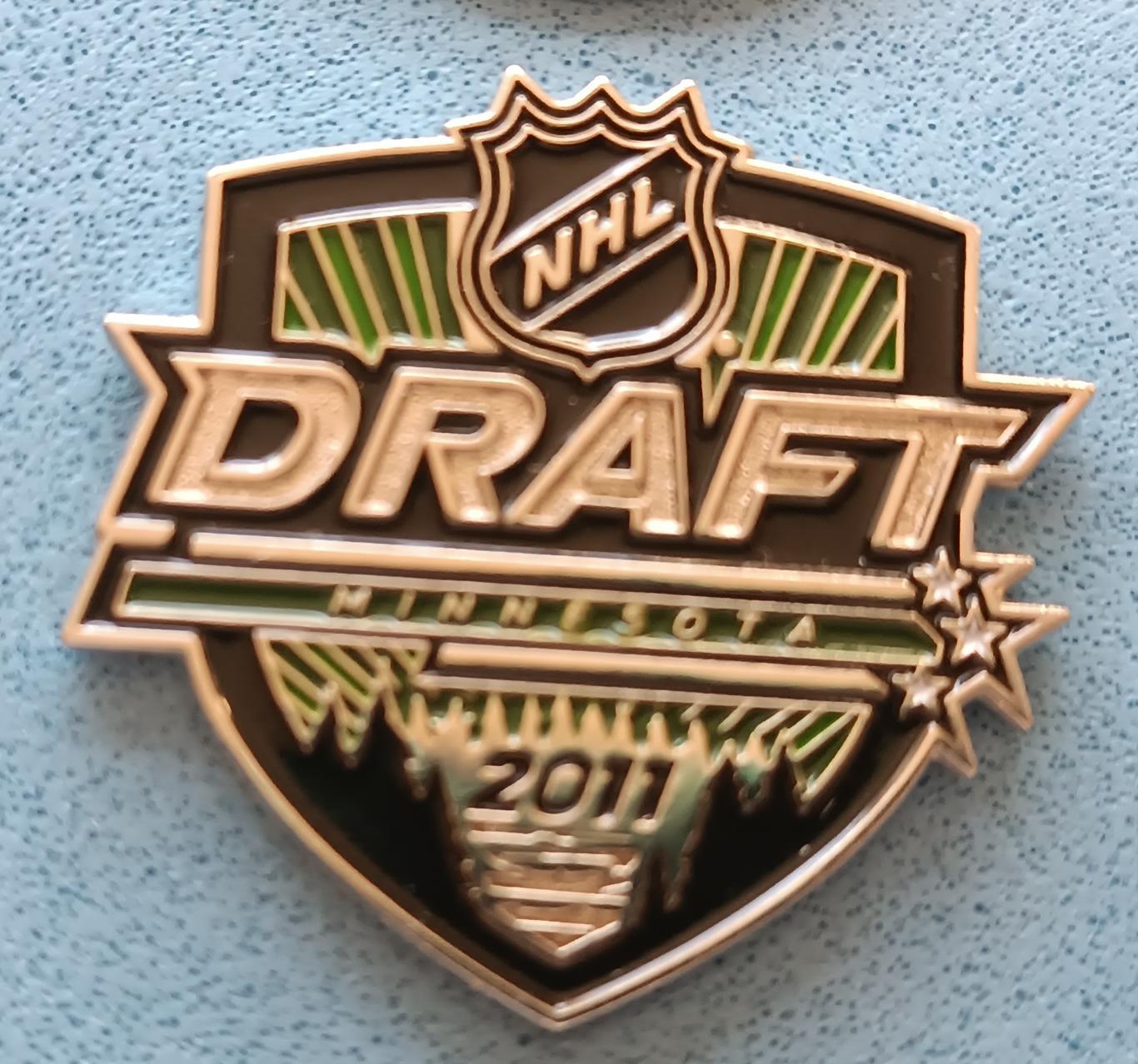 ЗНАК ХОККЕЙ НХЛ ДРАФТ МИННЕСОТА 2011 NHL DRAFT MINNESOTA PIN