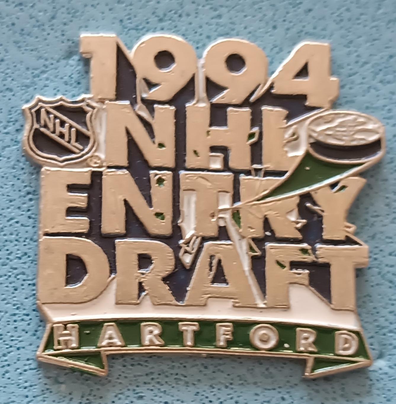 ЗНАК ХОККЕЙ НХЛ ДРАФТ ХАРТФОРД 1994 NHL DRAFT HARTFORD PIN