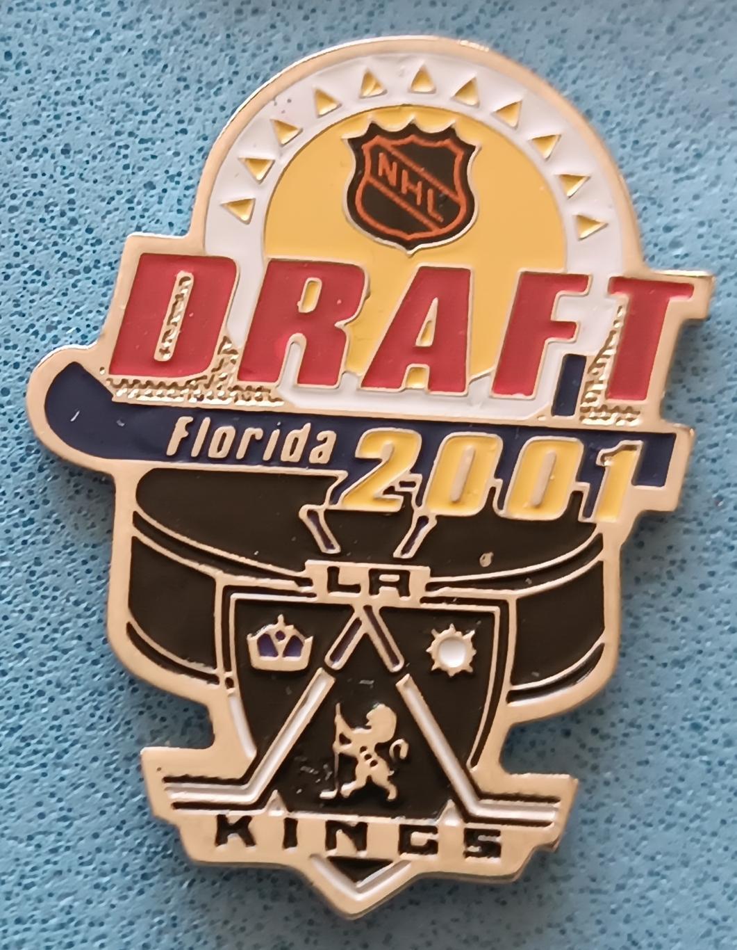 ЗНАК ХОККЕЙ НХЛ ДРАФТ ФЛОРИДА КИНГС 2001 NHL DRAFT LA KINGS FLORIDA PIN