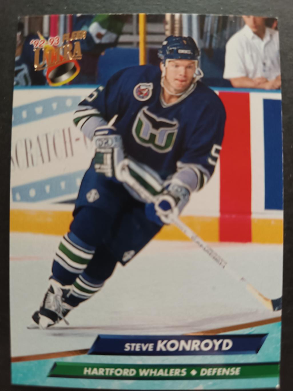 ХОККЕЙ КАРТОЧКА НХЛ FLEER ULTRA 1992-93 NHL STEVE KONROYD HARTFORD WHALERS #300