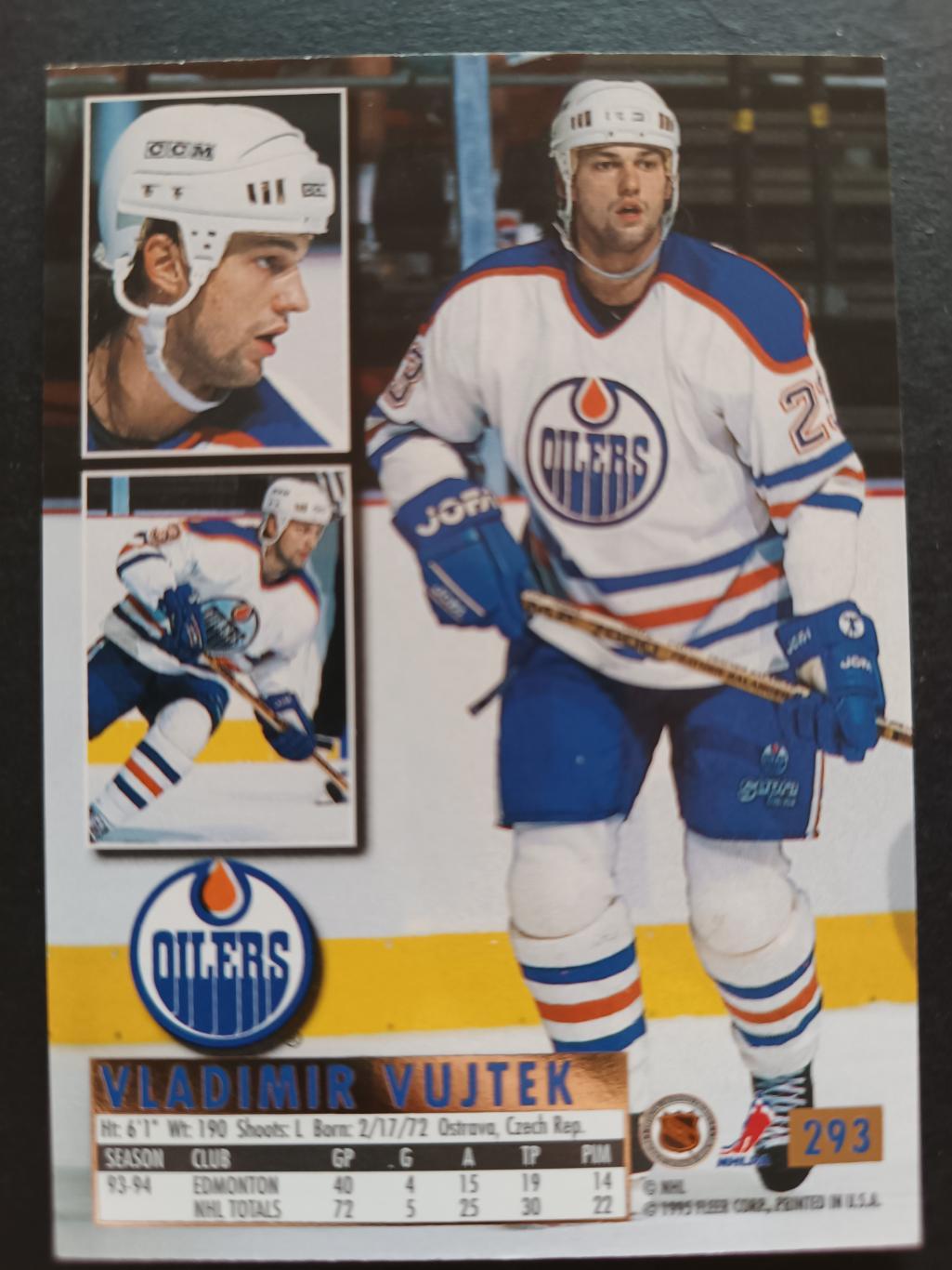 ХОККЕЙ КАРТОЧКА НХЛ FLEER ULTRA 1994-95 NHL VLADIMIR VUJTEK EDMONTON OILERS #293 1