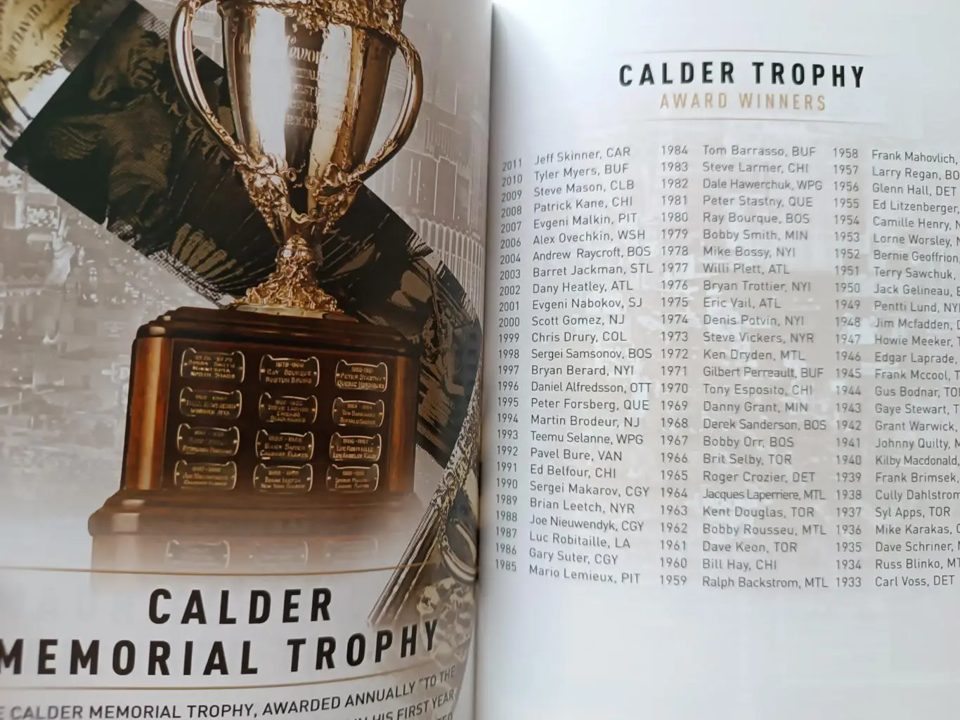 ХОККЕЙ СПРАВОЧНИК НХЛ 2012 NHL AWARDS LAS VEGAS MEDIA GUIDE 3