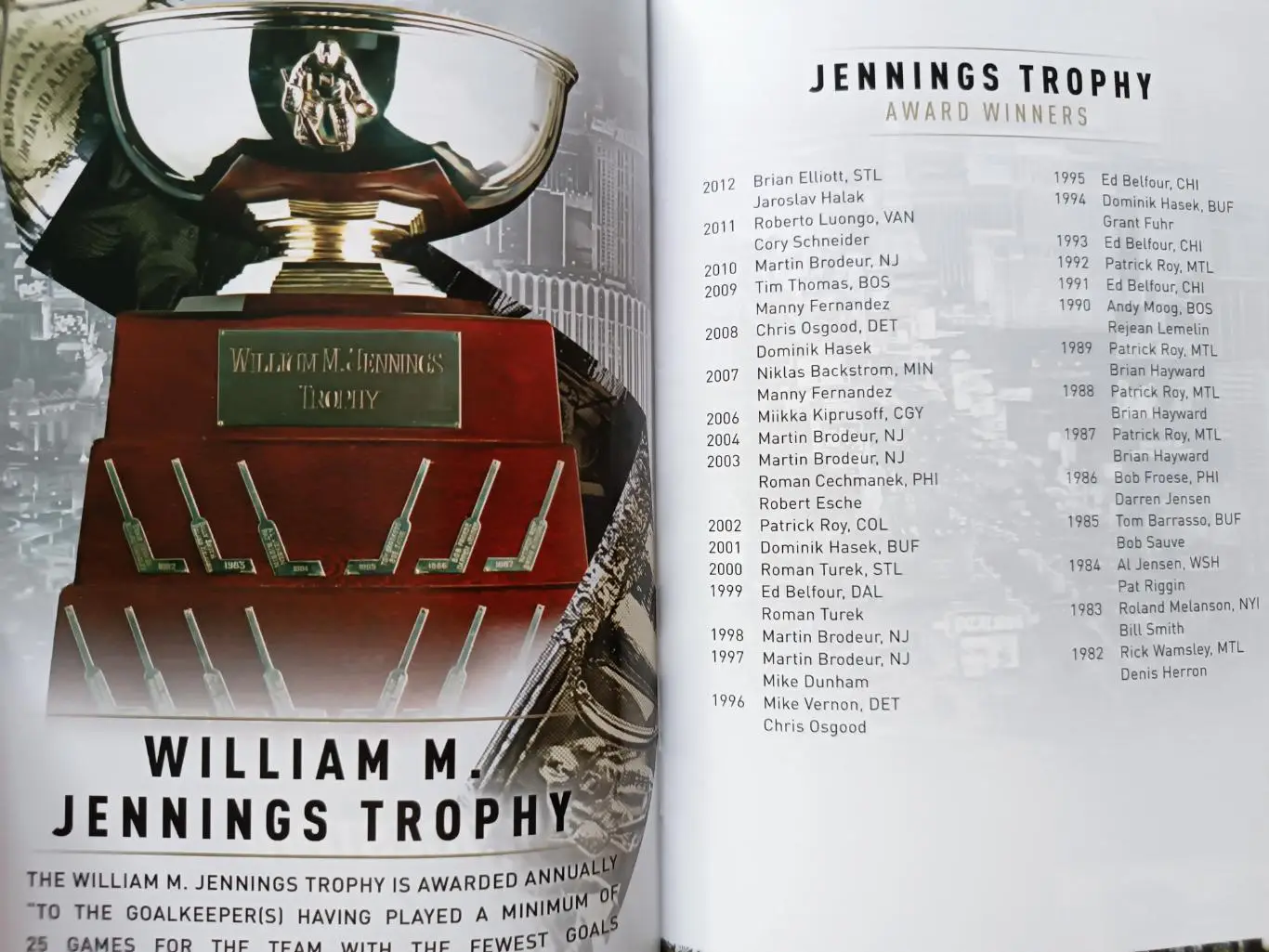 ХОККЕЙ СПРАВОЧНИК НХЛ 2012 NHL AWARDS LAS VEGAS MEDIA GUIDE 2