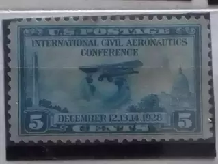 US Postage.1928.№513. синяя. Аэроплан-2 цент.(гашеная.) коллекц. марка США.