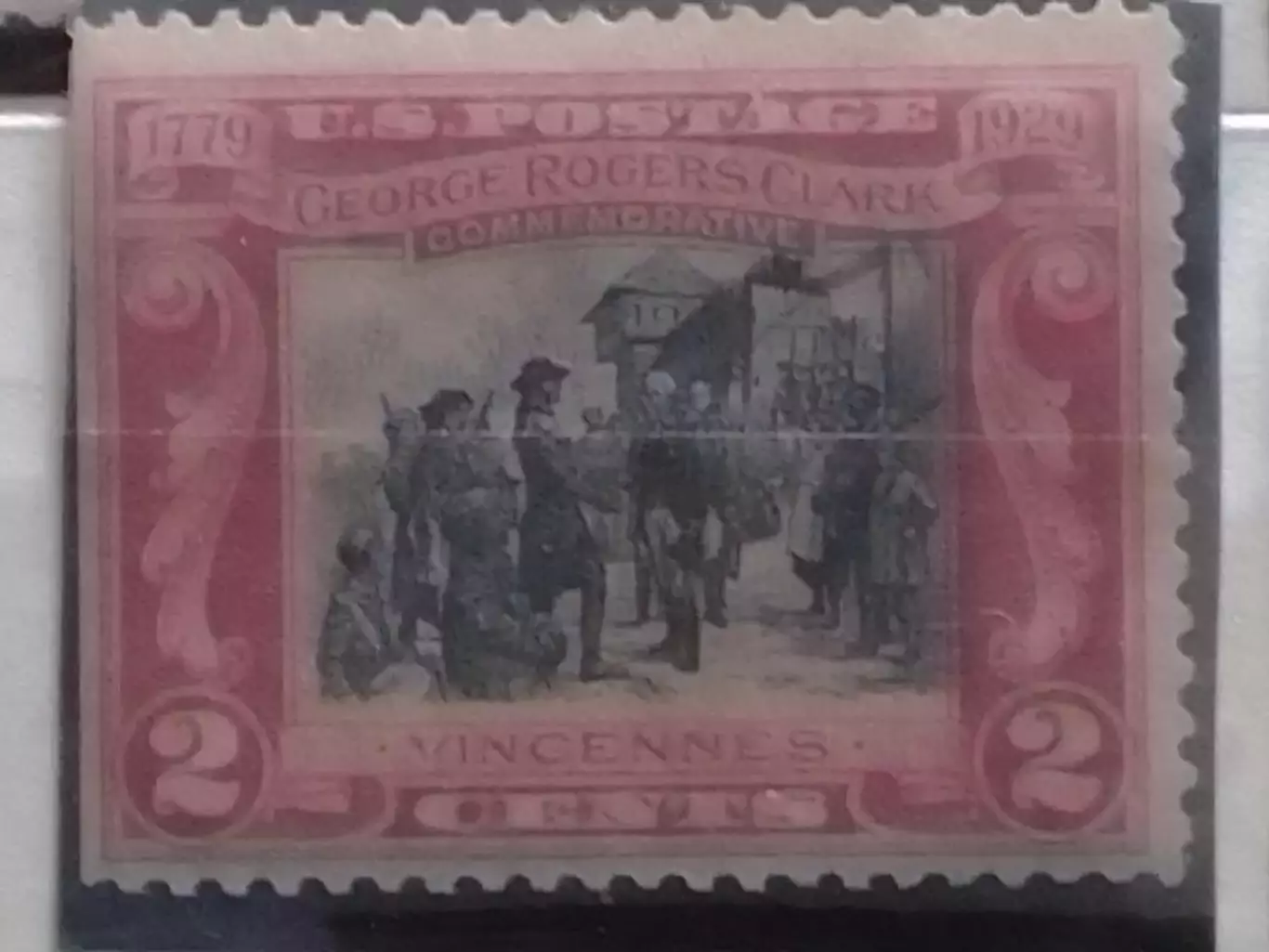 US Postage.1929 г.№514. карминово-черн.-2 цент.(не гашеная.) коллекц. марка США.