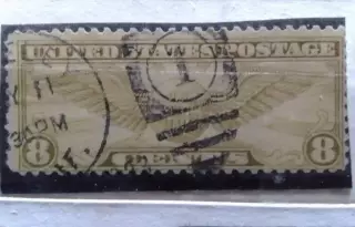 US Postage.1932 Avia № 17. Winget Globe. оливк.-8 c.(гаш.) Оптом скидки до 48%!
