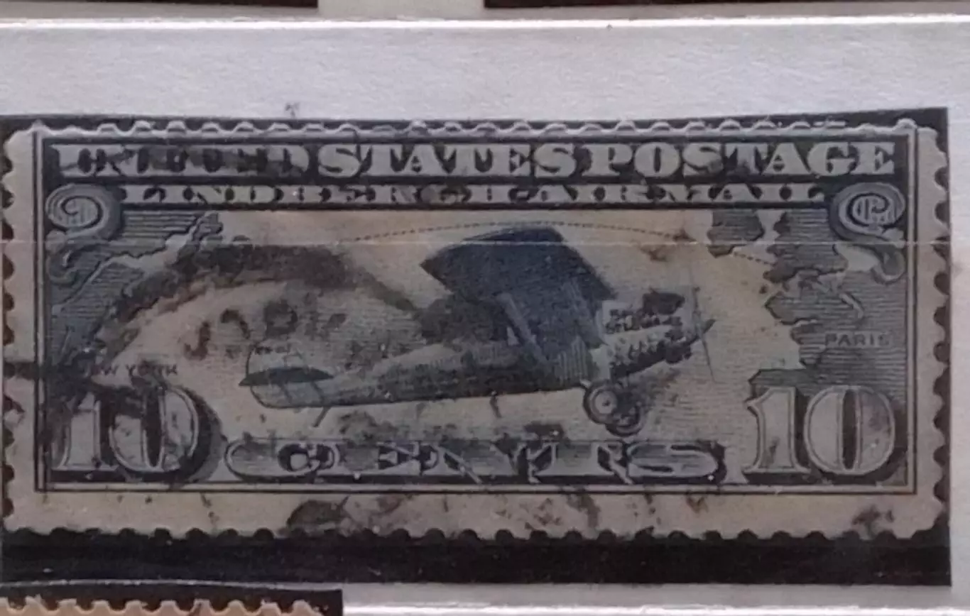 US Postage.1927 Avia №10. Lindberg Air. черн.- 10 c. Оптом скидки до 48%!