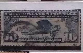 US Postage.1927 Avia №10. Lindberg Air. черн.- 10 c. Оптом скидки до 48%!
