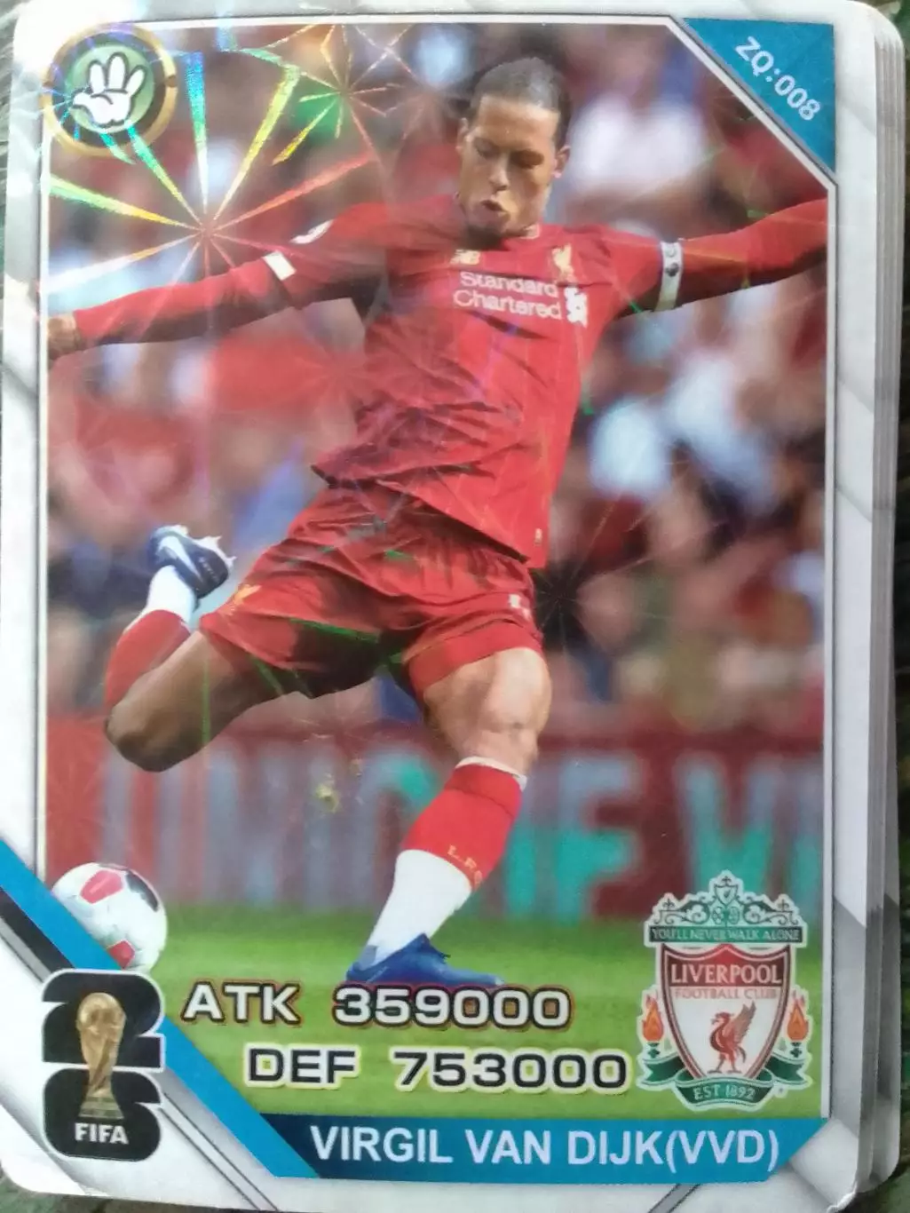 Карточка Virgil Van DIJK. Ван ДЮК - Голландия, Ливерпуль. Оптом скидки до 30%!