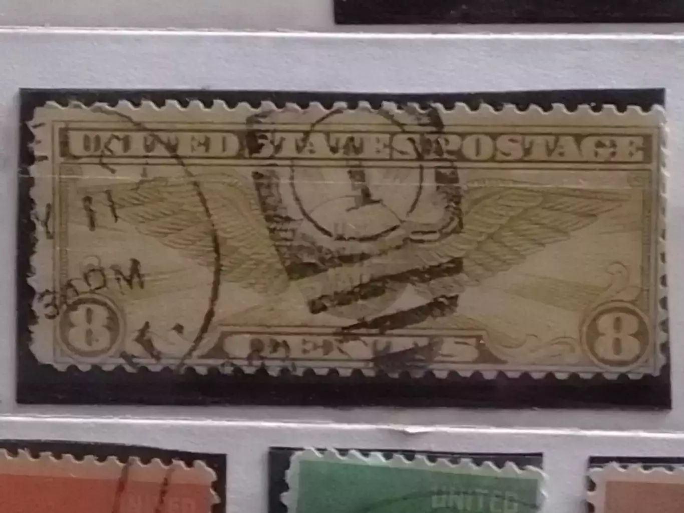 US Postage.1932 Avia № 17. Winged Globe. оливк.-8 c.(гаш.) Оптом скидки до 48%!
