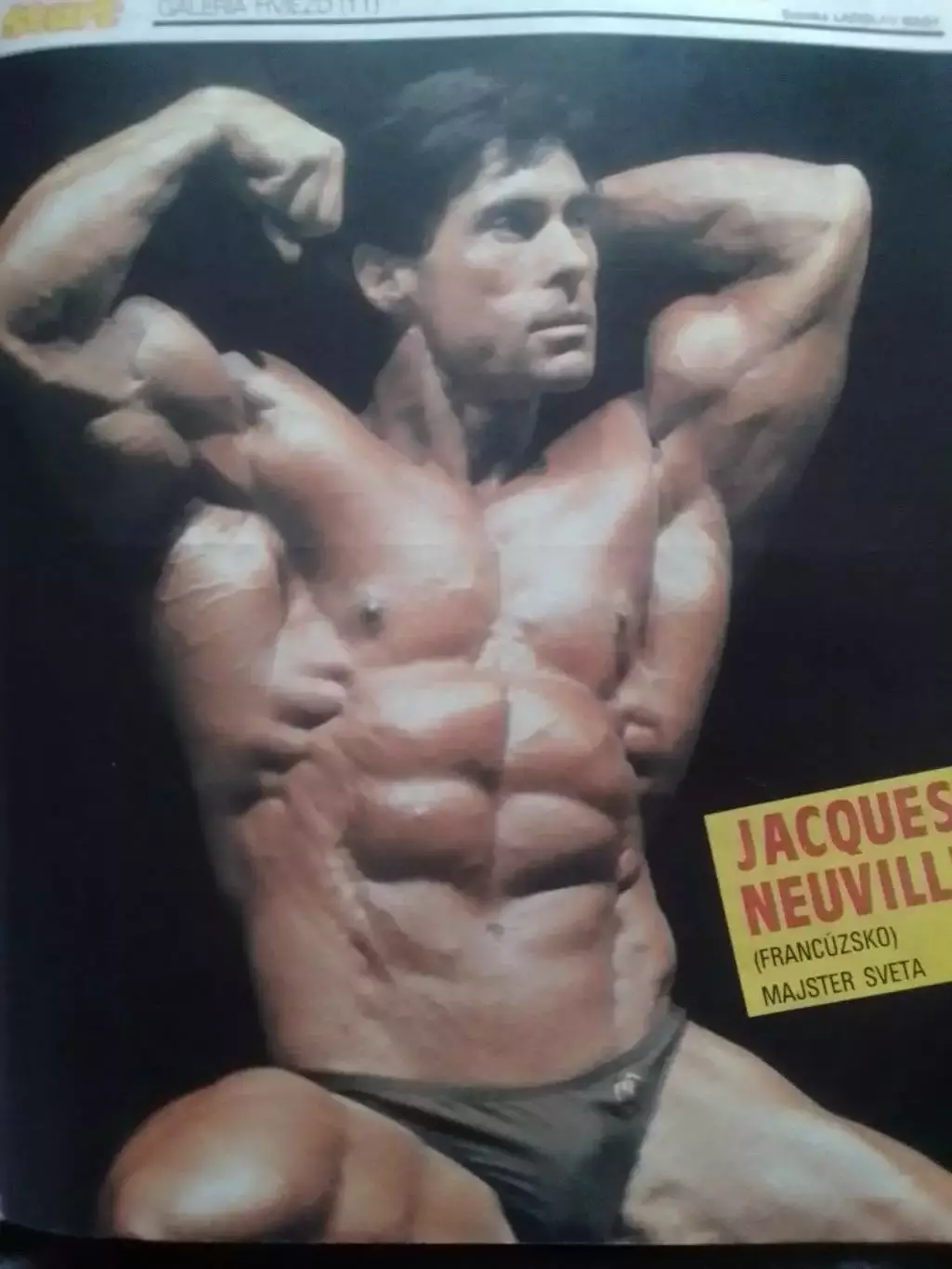 Постер.Культуристика Jacques NEUVILE -чемпион мира..28х31 см. Оптом скидки 30%