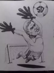 Дружній шарж Евгений РУДАКОВ 10 Х 10 см. Оптом скидки до 30%.