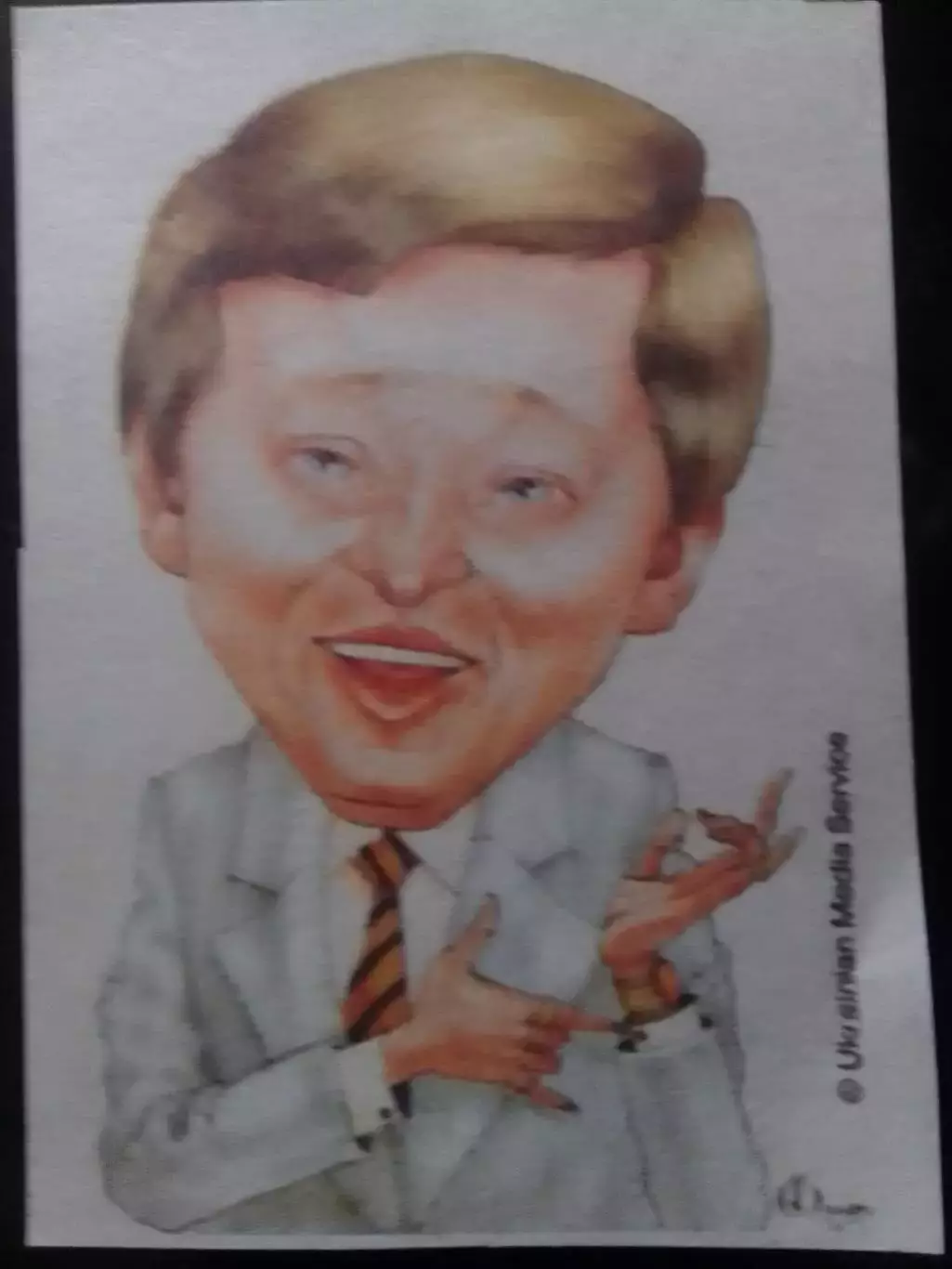 Дружеский шарж АХМЕТОВ 6 Х 9 см. Оптом скидки до 30%.