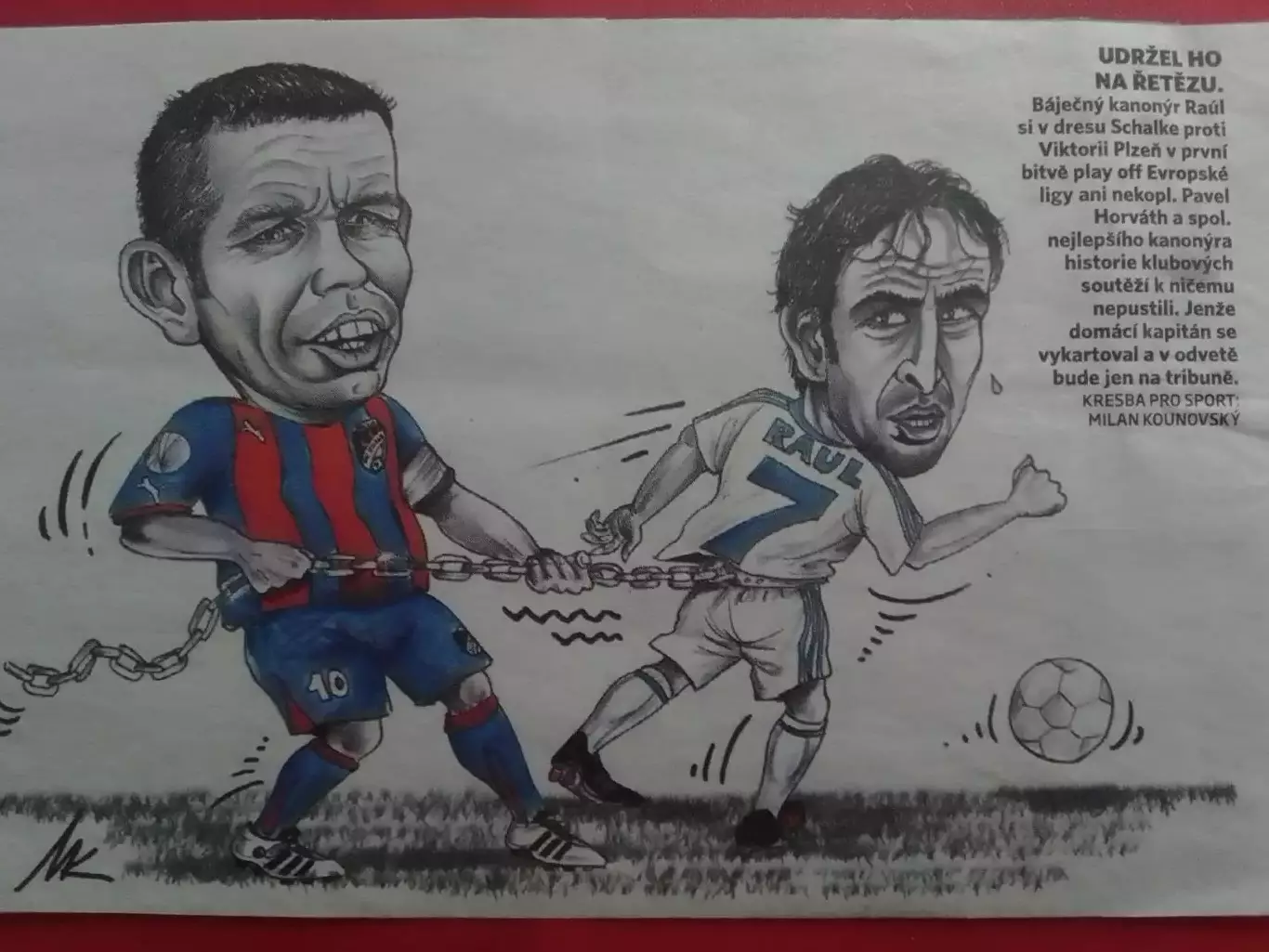 Дружеский шарж РАУЛЬ и Павел ГОРВАТ 18 Х 12 см. Оптом скидки до 30%.