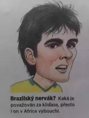 Дружеский шарж КАКА, Бразилия 5 Х 7 см. Оптом скидки до 30%.