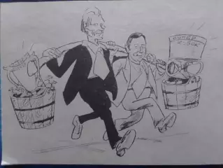 Дружеский шарж Валерий ЛОБАНОВСКИЙ 13 Х 10 см. Оптом скидки до 30%.