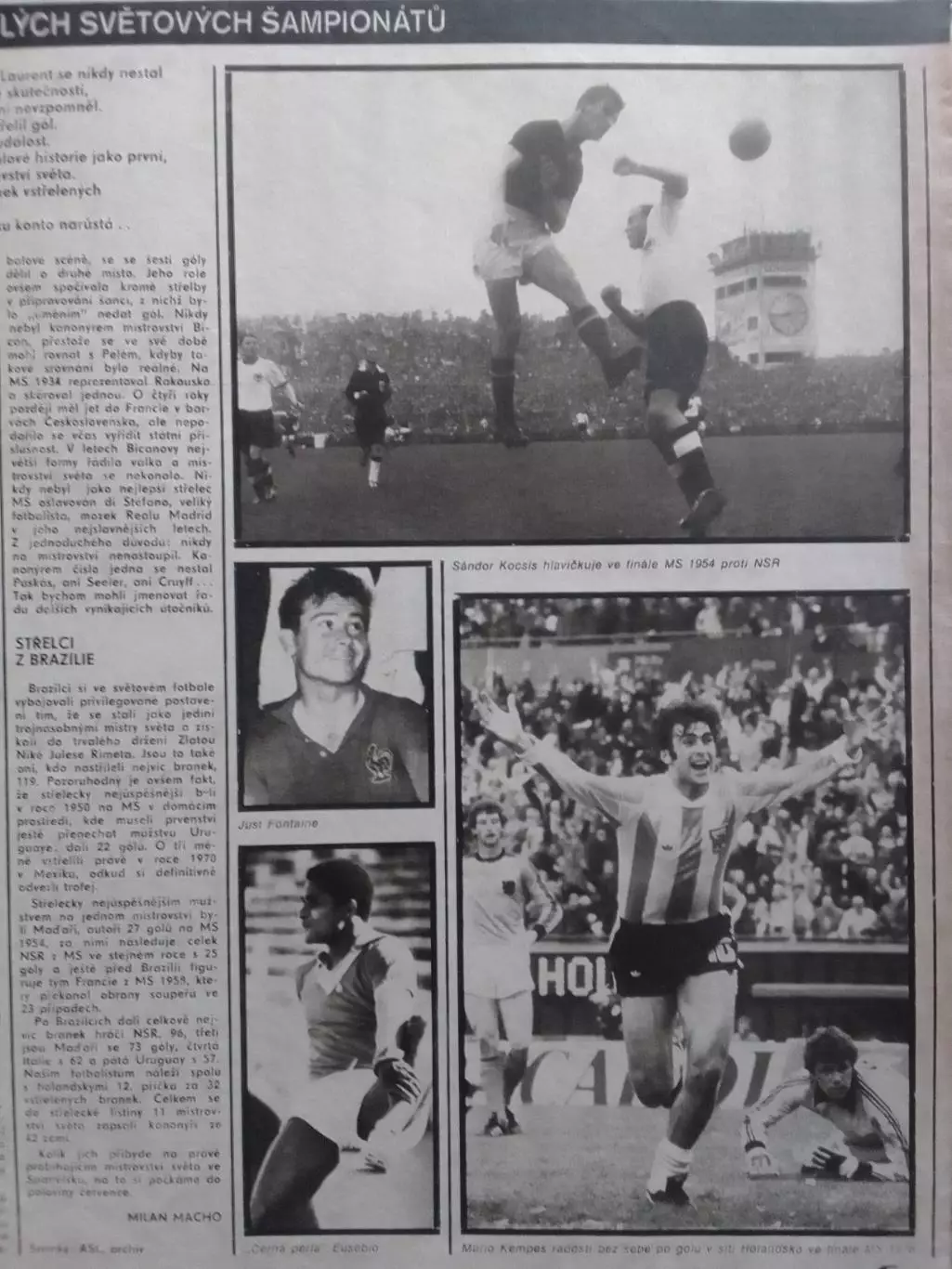 ЧССР-чм 1982/ Лучшие бомбардирьі прошльіх ЧМ.( 32 Х 55 см.) Оптом скидки до 30%! 1