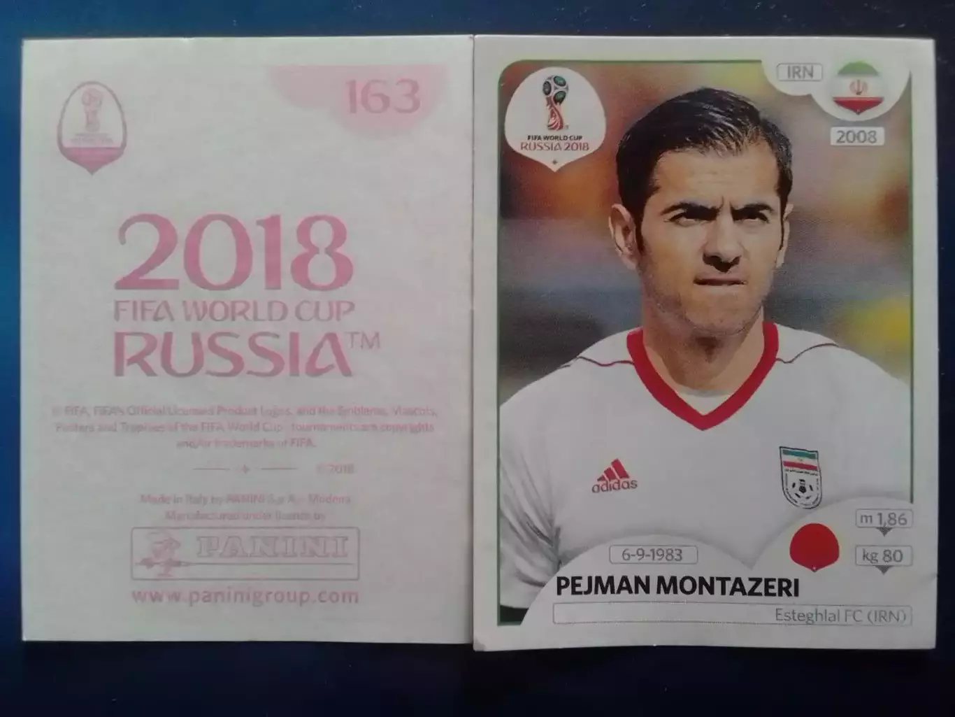 Наклейка Паннини. Pejman MONTAZERI. Иран, Іран. ЧМ 2018. Оптом скидки 30%