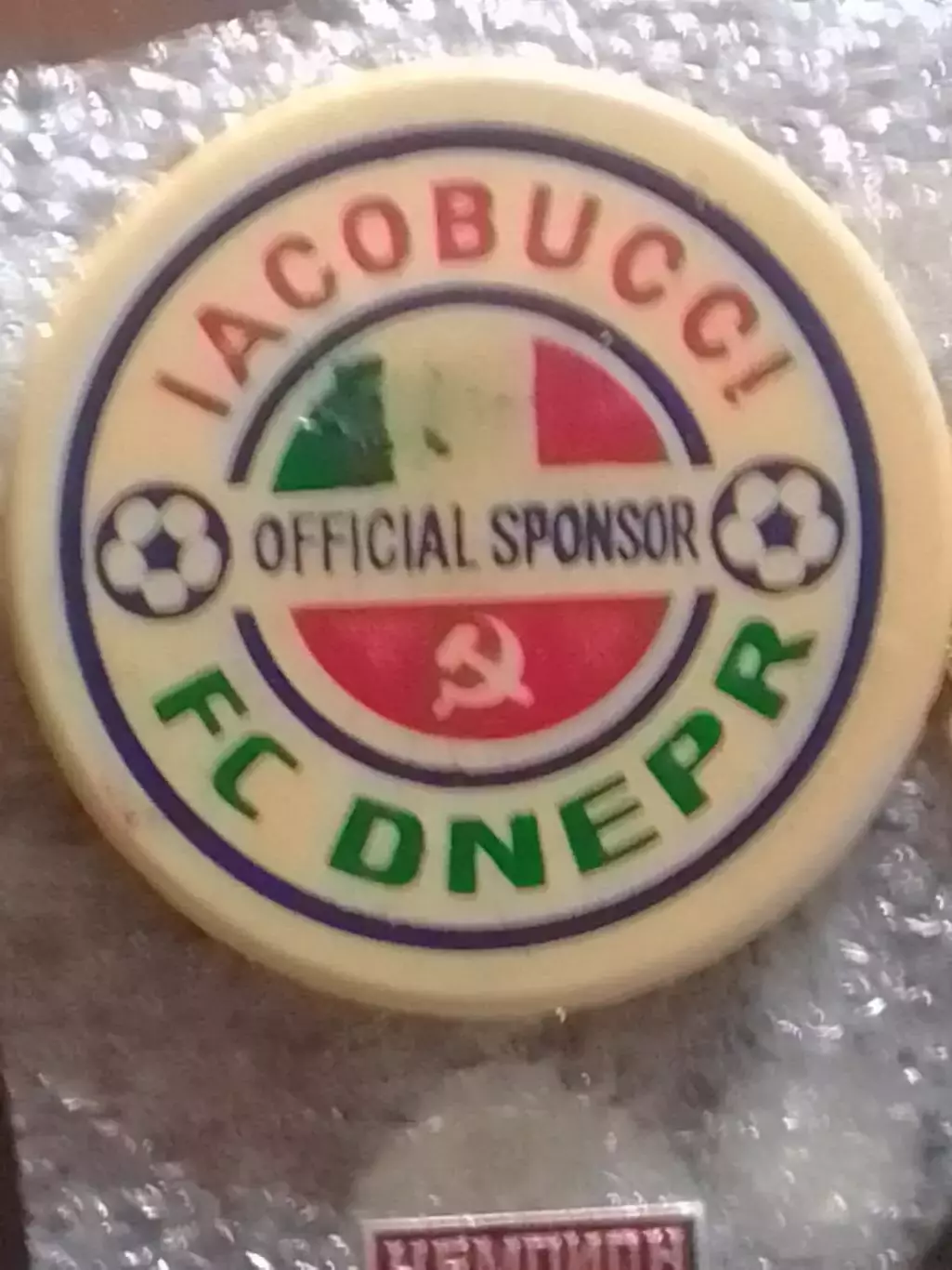 Футбольн. значок.FC DNEPR. IACOBUCCI. ДНЕПР Днепропетровск. Оптом скидки до 30%!