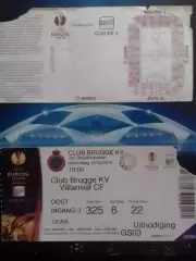 Билет из Бельгии. BRUGGE. БРЮГГЕ - ВИЛЬЯРЕАЛ Испания 15.12.2010 Оптом скидки 30%