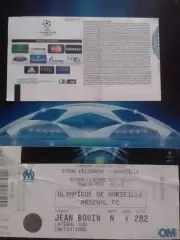 ОLYMPIQUE ОЛИМПИК МАРСЕЛЬ - ARSENAL FC. АРСЕНАЛ 14.10.2011. Оптом скидки 30%! Дз