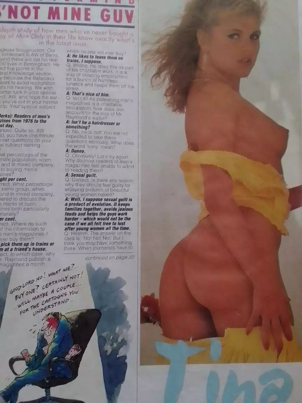 TINA, ТИНА. 5 cтр. MEN ONLY USA 22 Х 30 см. Оптом скидки до 30%!