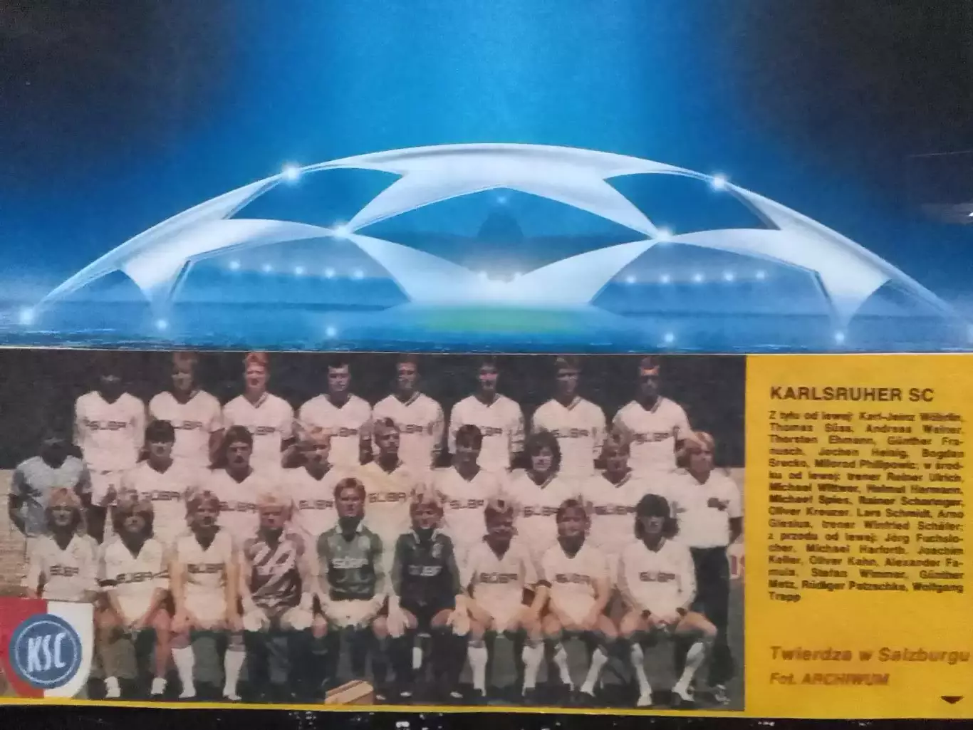 Германские клубы 1989. KARLSRUER SC. КАРЛСРУЕ СК. Оптом скидки до 30%!