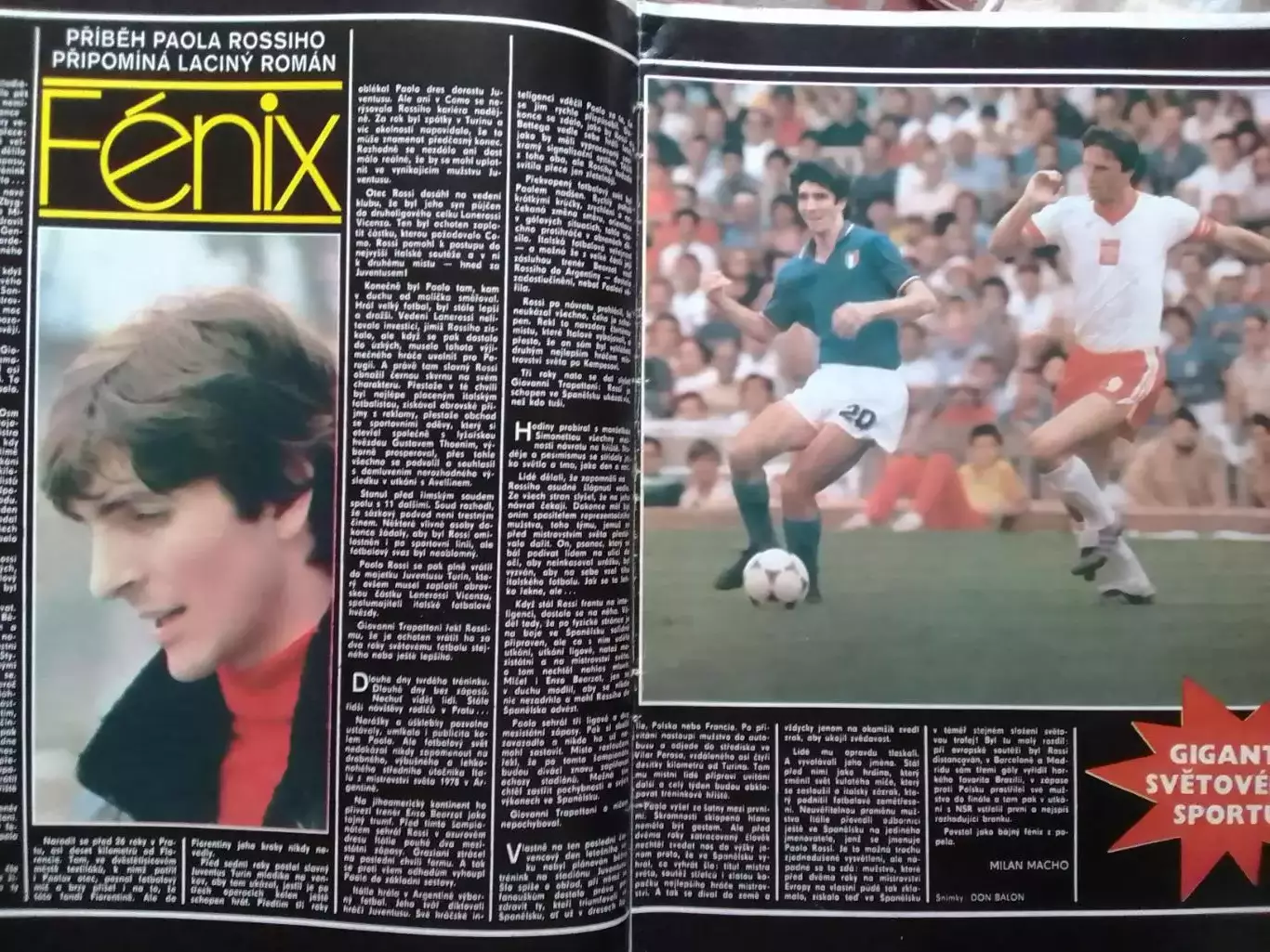 Stadion (Стадион.Чех.) №45.1982 Футбол - Паоло РОССИ. Формула 1 Оптом скидки 30% 1