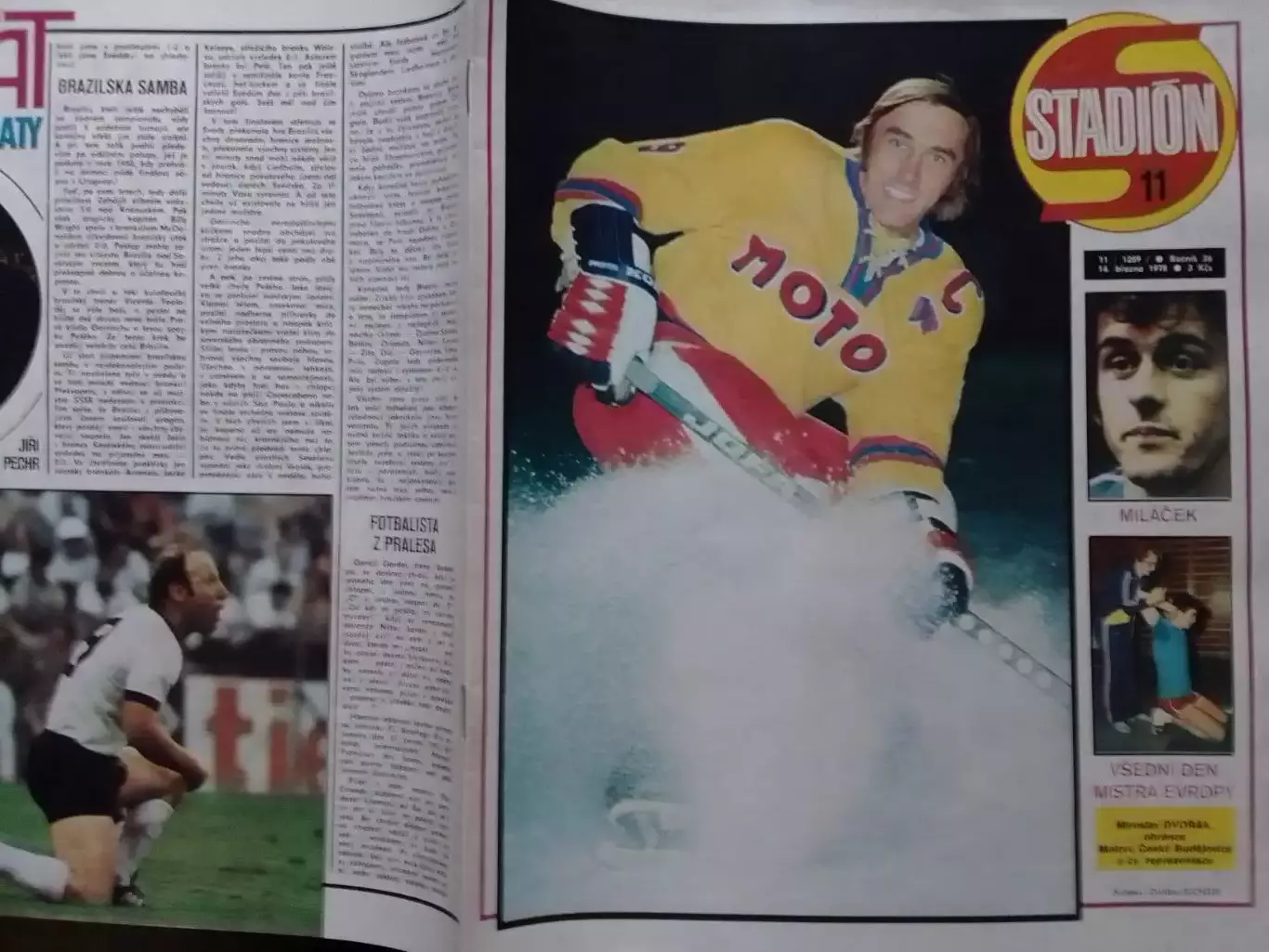 Stadion (Стадион).№ 10.1978.(Чех.) Футбол- Мишель Платини. Оптом скидки до 30%!