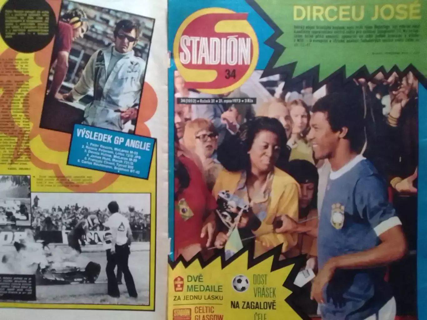 Stadion (Стадион).№ 34 (1052) 1973 (Чех.) Футбол-БРАЗИЛИИ. Оптом cкидки до 30%!