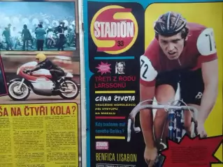Stadion (Стадион).№ 33 1973 (Чех.) Мотогонки. Легкая атлетика. Оптом cкидки 30%!