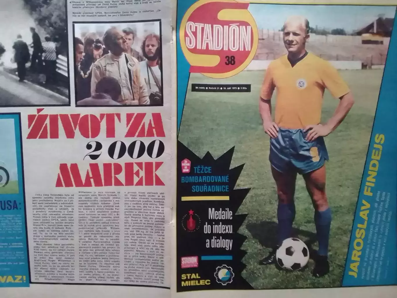 Stadion (Стадион).№ 38 (1056) 1973 (Чех.) Футбол. Универсиада. Оптом cкидки 30%!