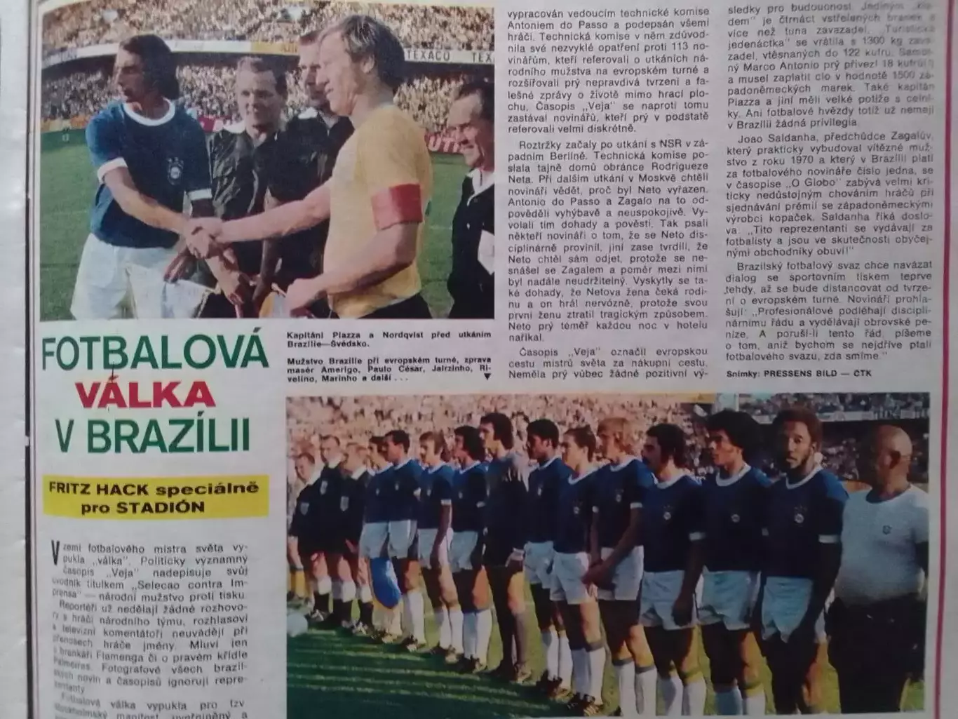 Stadion (Стадион).№ 40 1973 (Чех.) Футбол-Бразилия, плавание. Оптом cкидки 30%! 1