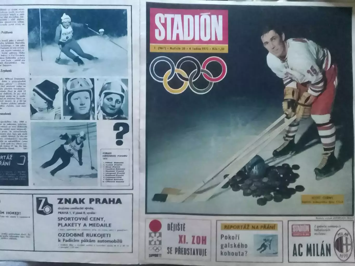 Stadion (Стадион). № 1.1972 (Чех.) Футбол-Ейсебио, Гарринча ОИ Оптом cкидки 30%!