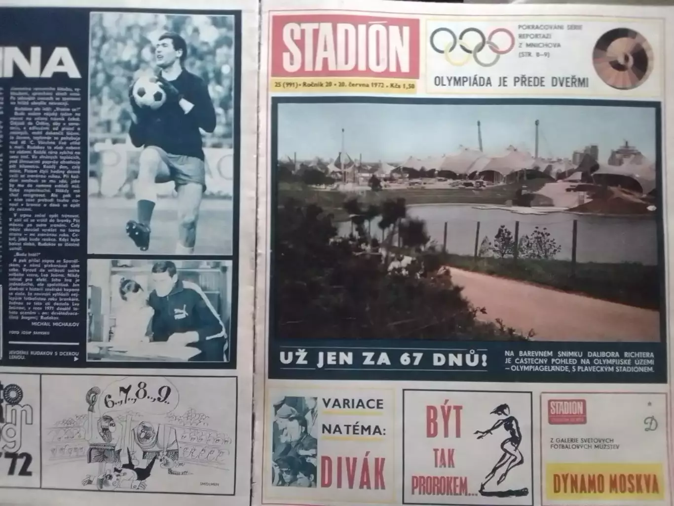Stadion (Стадион).№ 25 (991) 1972 (Чех.) Футбол -АЯКС, РУДАКОВ Оптом cкидки 30%!