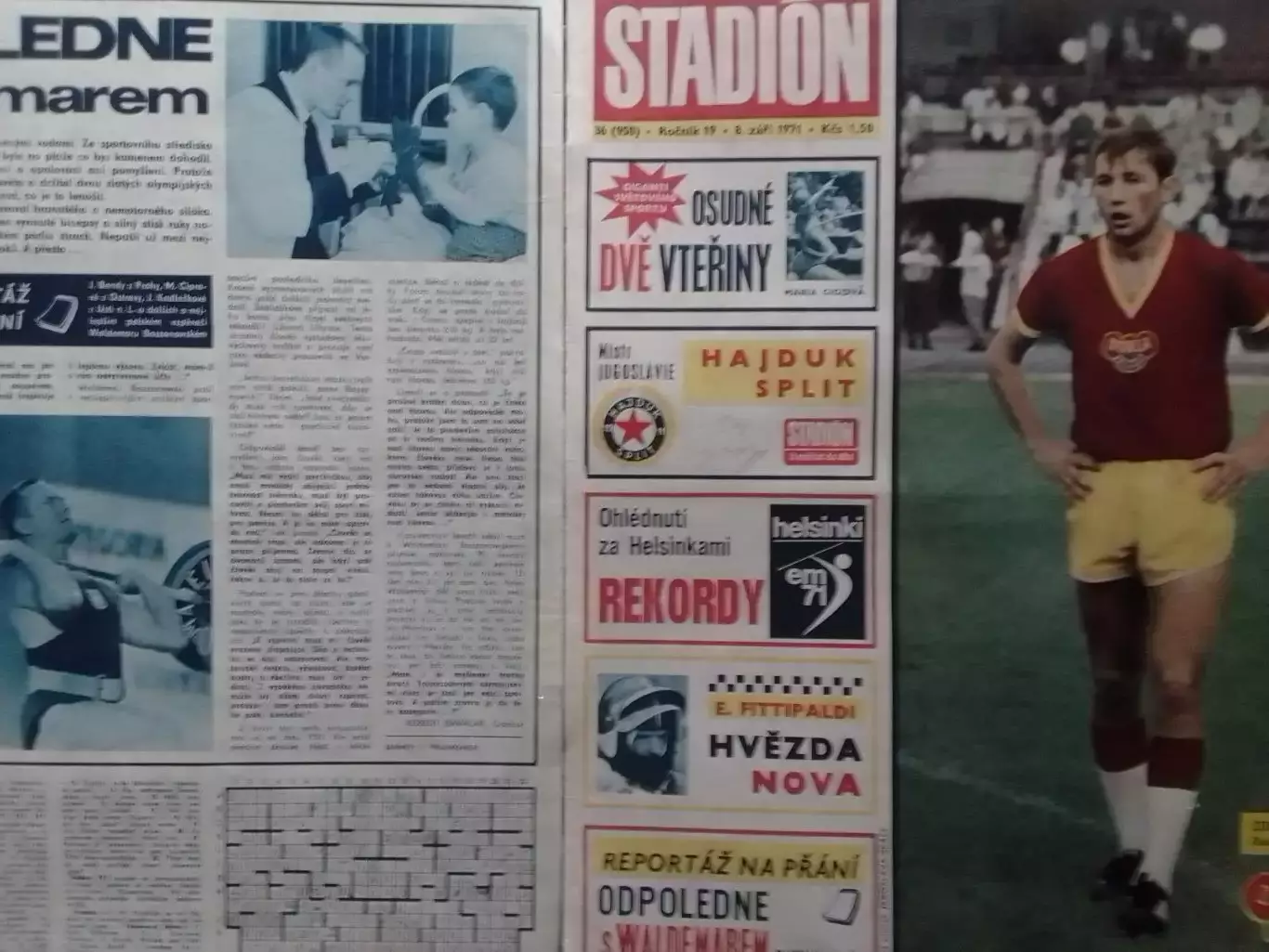 Stadion (Стадион).№ 36. 1971 (Чех.) Футбол, Легкая атлетика. Оптом cкидки 30%