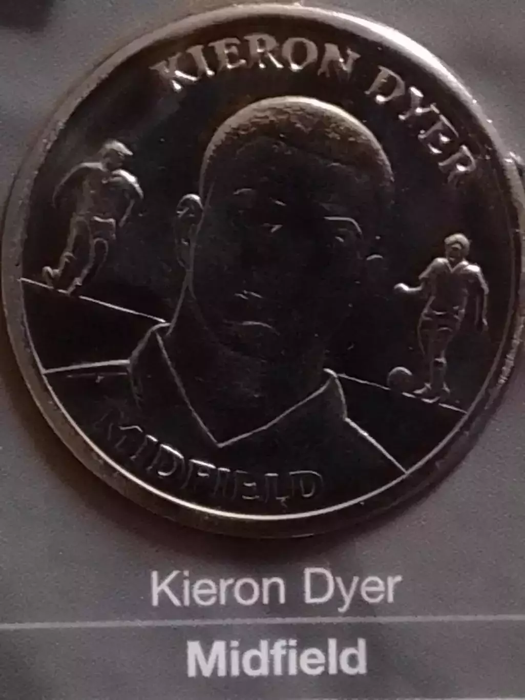 Kieron DYER. Кирон ДИЕР- токен (сувенирная монета 2004.proff). Оптом скидки 30%