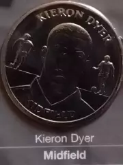 Kieron DYER. Кирон ДИЕР- токен (сувенирная монета 2004.proff). Оптом скидки 30%