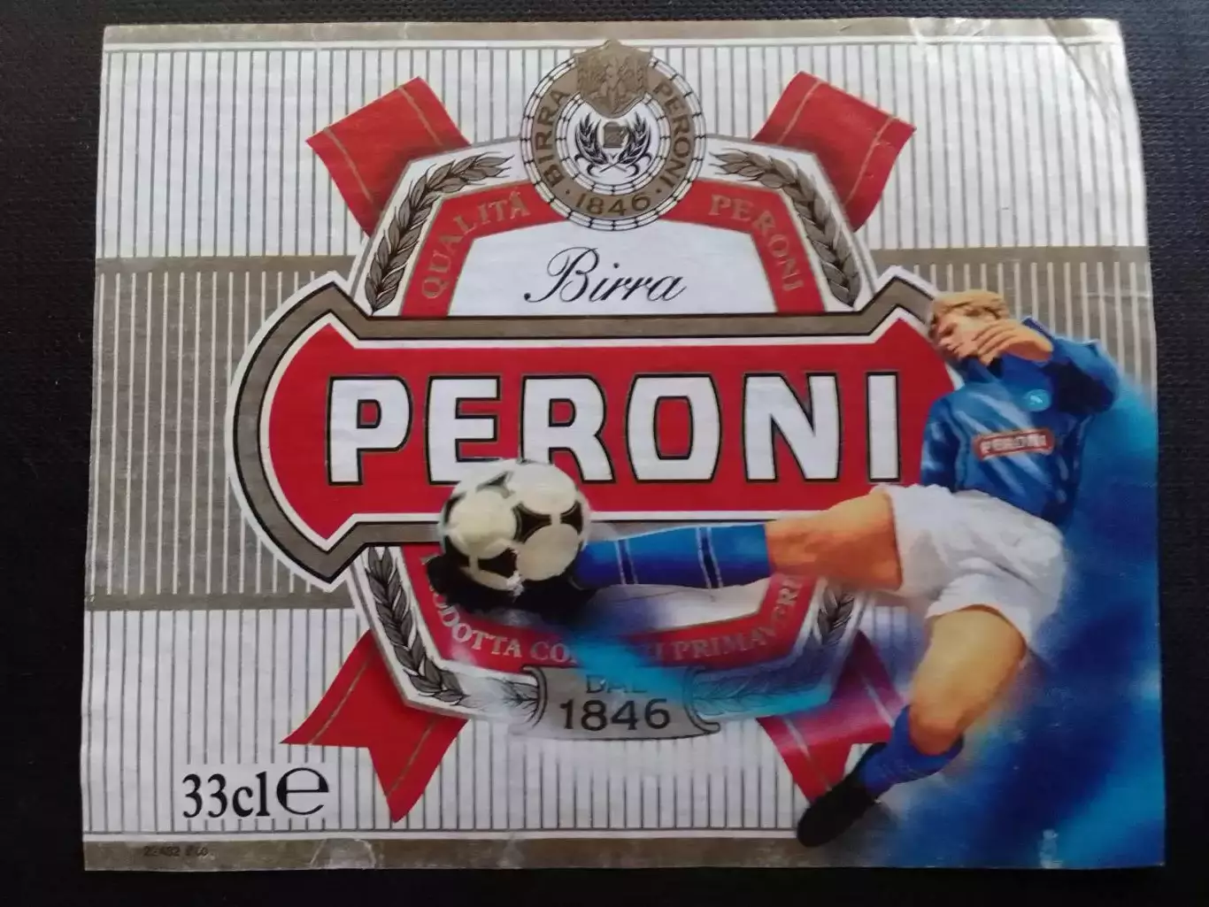 Пивная етикетка Birra PERONI 33 clЕ (Италия) Раритет. Оптом скидки до 30%!