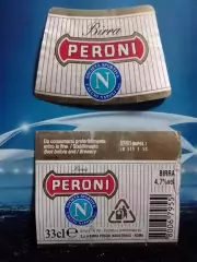 Пивная етикетка Birra PERONI NAPOLI 33 clЕ (Италия) Раритет Оптом скидки до 30%!