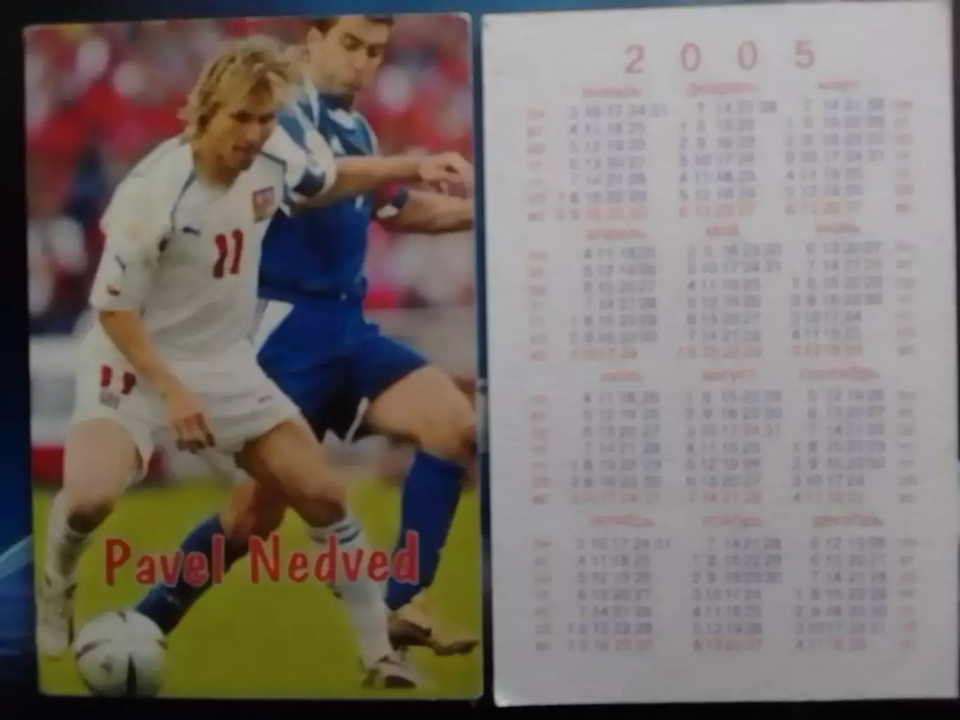 Pavel NEDVED. Павел НЕДВЕД (Чехия) календарик- 2005. оптом скидки до 30%!