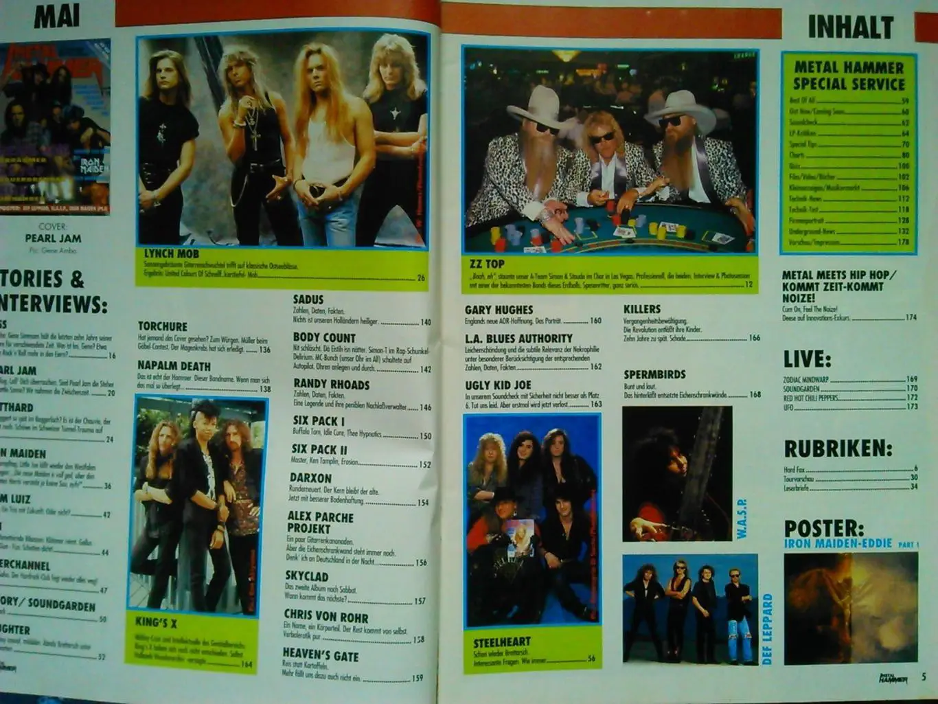 журнал из Германии.METAL HAMMER #5.1992 Постер-GWAR 1