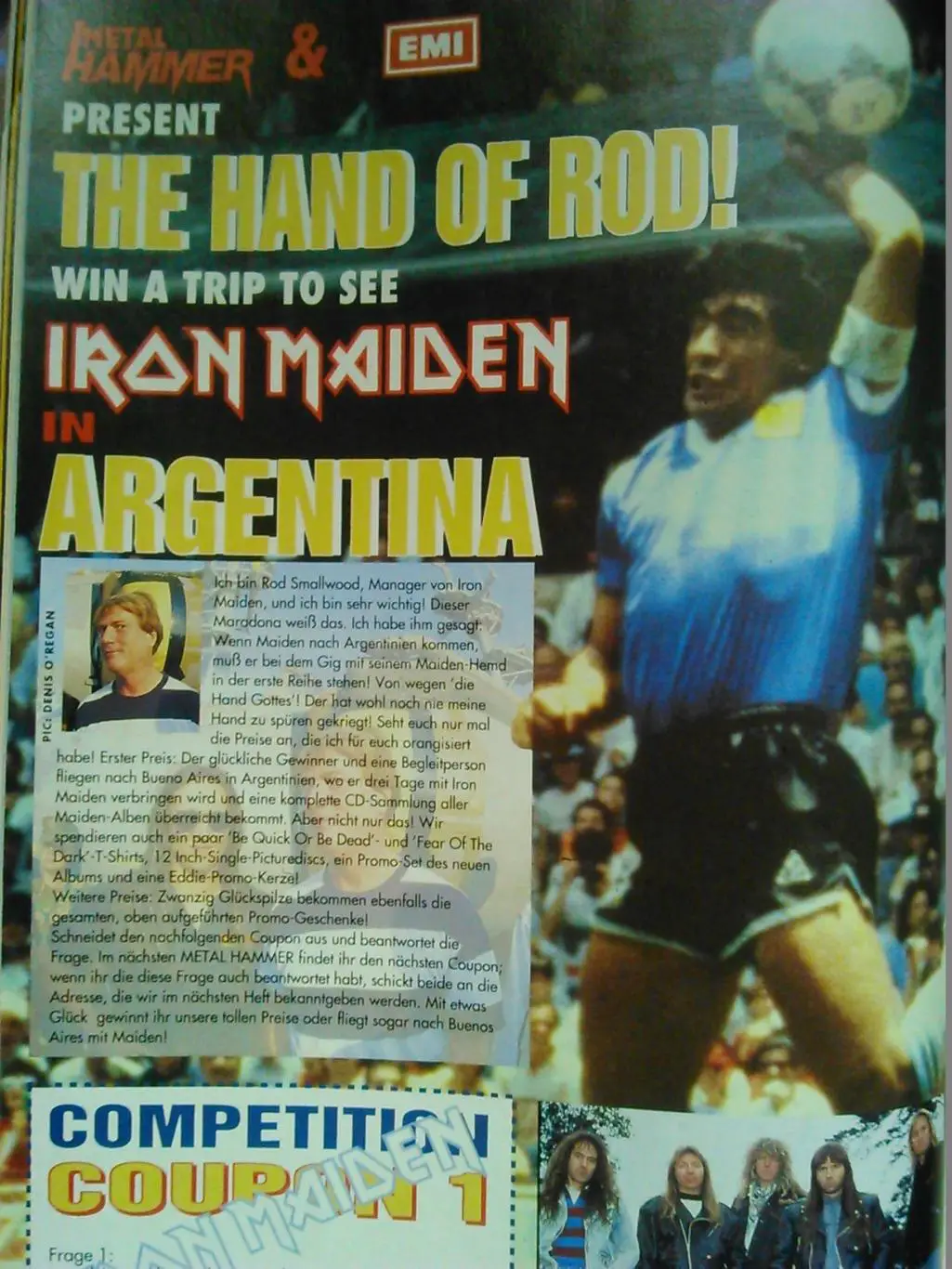 журнал из Германии.METAL HAMMER #5.1992 Постер-GWAR 5
