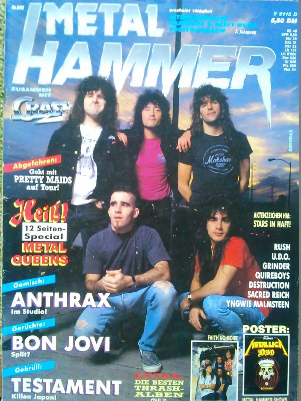 METAL HAMMER №9.1990 (Германия).Метаl Queens(Women in Rock) Гуртом знижки до 50%