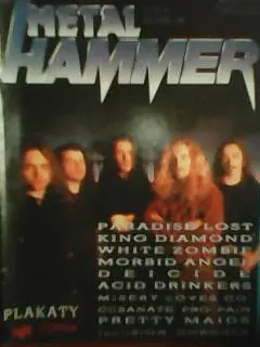 METAL HAMMER 5.1995 (Польща).За закладку(звёздочка)-скидка10 %.Постер-DEATH
