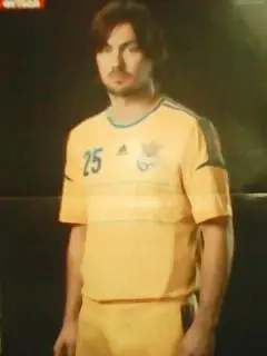 Андрей ЯРМОЛЕНКО(Украина,Динамо)/ Артем МИЛЕВСКИЙ.(двухсторонний 28 Х 40 см.) 1