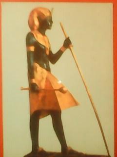 Тутанхамон. Почтовая карточка Египта .