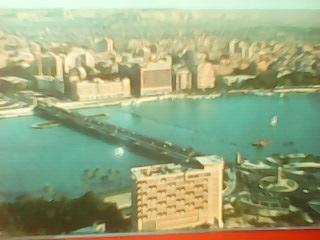 Каир, мост через Нил. Почтовая карточка Египта .