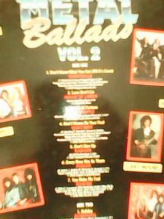 METAL BALLADS. LP/RCA Made in Germany 1989.vol 2. 2